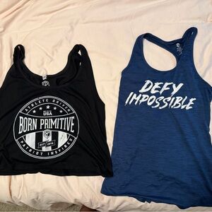 Born Primitive Black & Blue Graphic Tanks